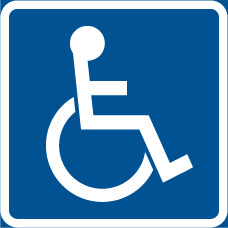V&auml;gskylt som visar en rullstol