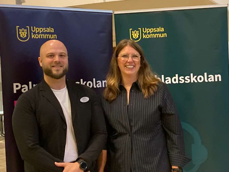 Stefan Lucas, biträdande rektor och Ulrika Mattsson, rektor, på Palmbladsskolan.